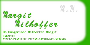 margit milhoffer business card